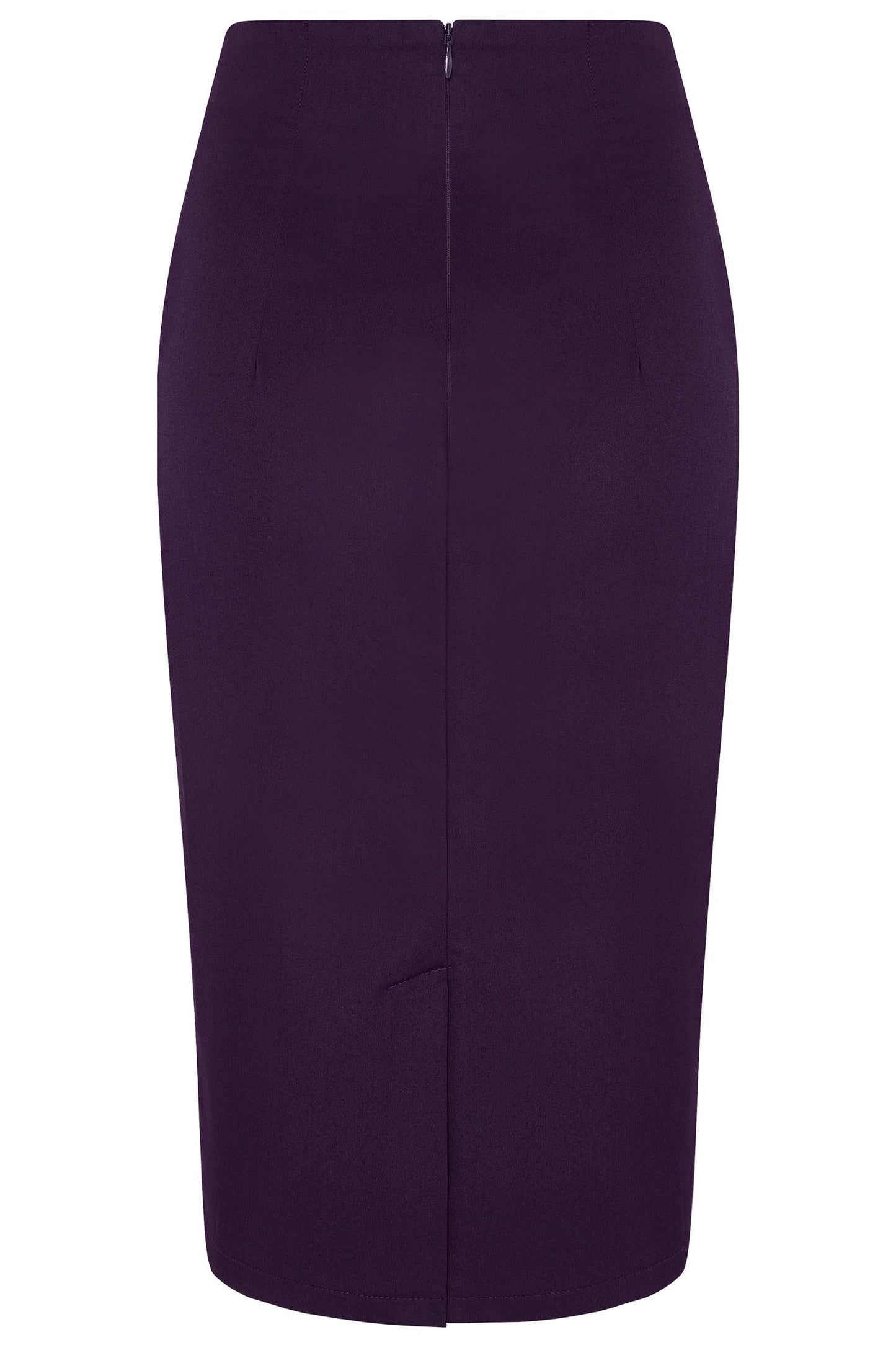 Falda Chic Pencil Plain Skirt in Purple