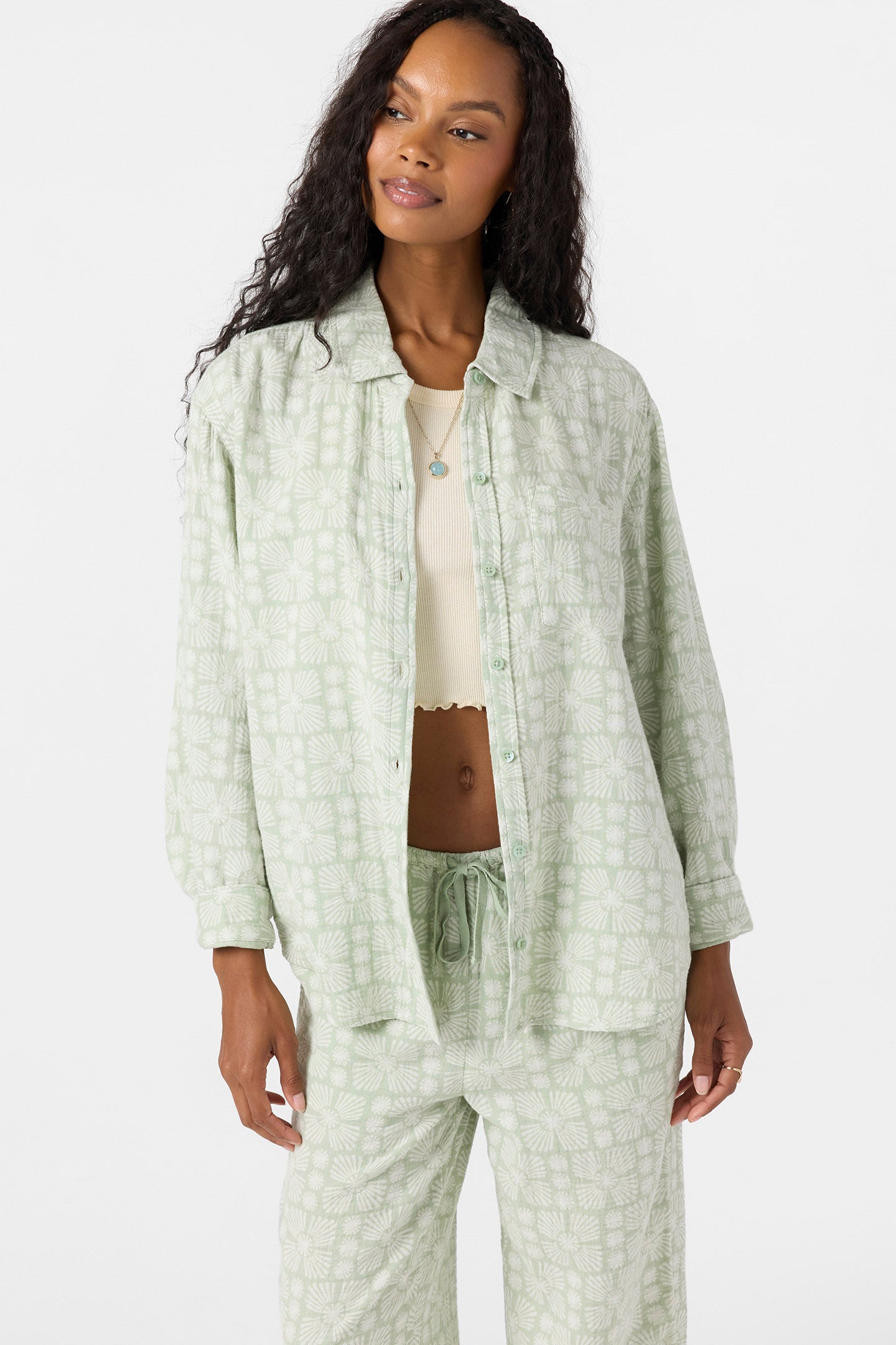Leni Relaxed Geo Long Sleeve Top
