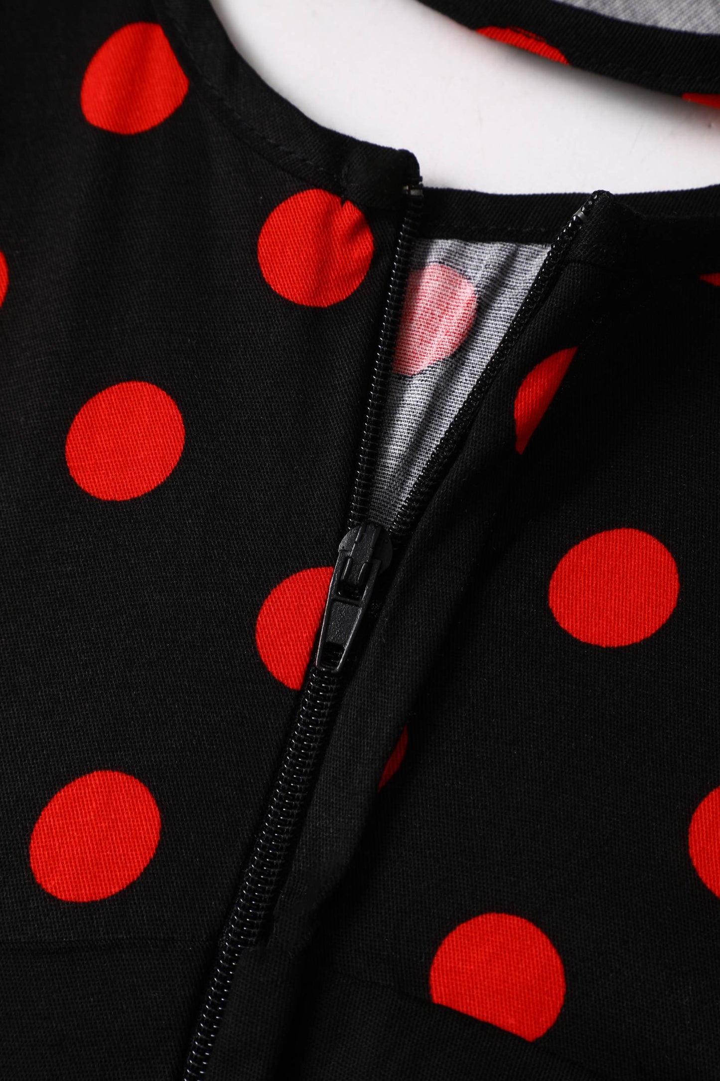 Lisa Polka Dot Shirt Dress in Black and Red