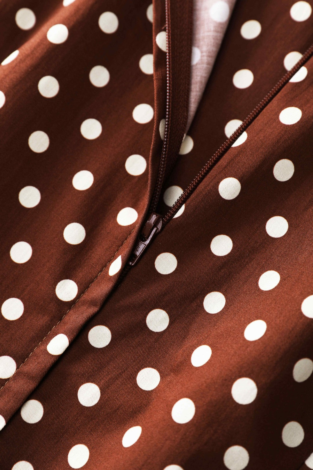 Helen Brown Polka Dot Cotton Midi Dress
