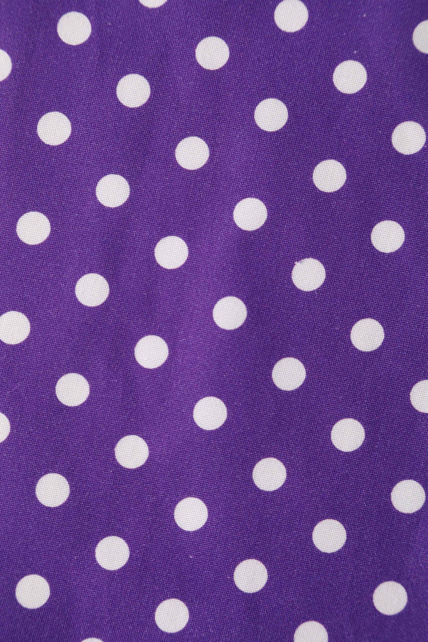 May Crossover Bust Purple White Polka Dot Dress