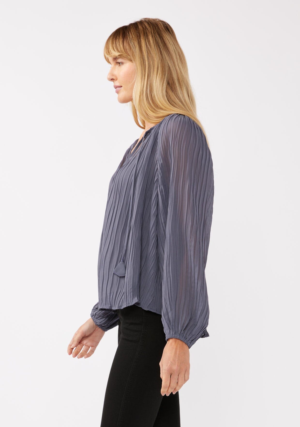 Never Late Pleated Blouse