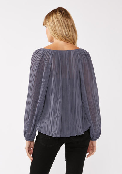 Never Late Pleated Blouse