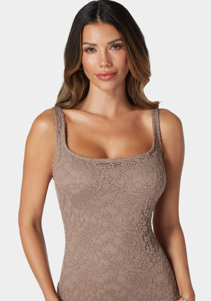 Marseille Lace Square Neck Tank Dress