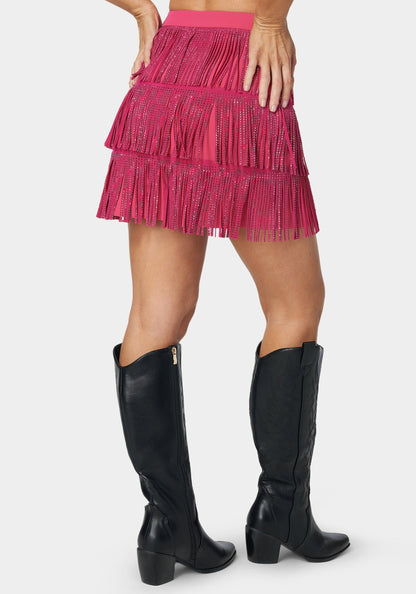Embellished Fringe Skirt