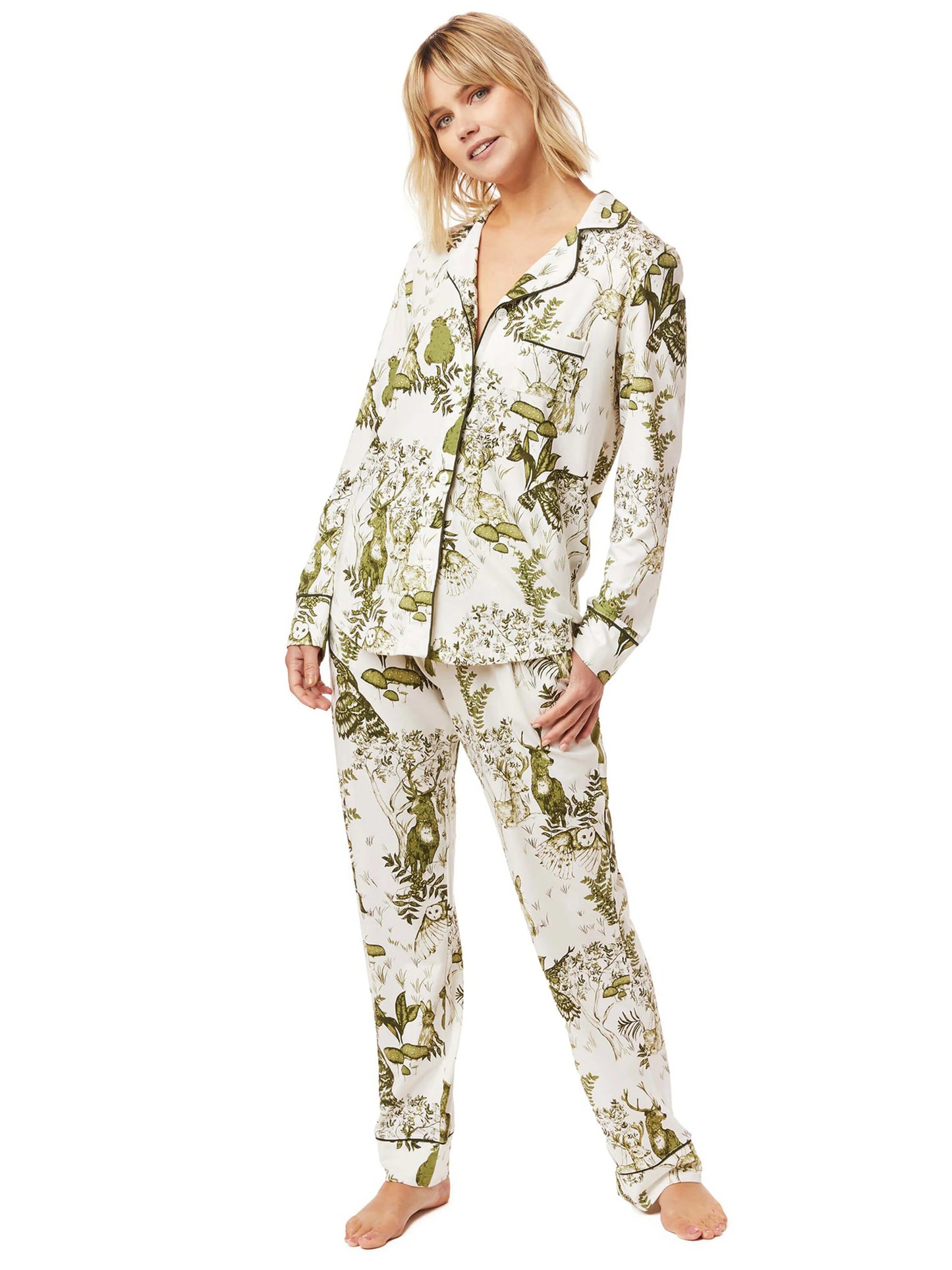 Cat's Pajamas Knit Long Sleeve Pajama Set