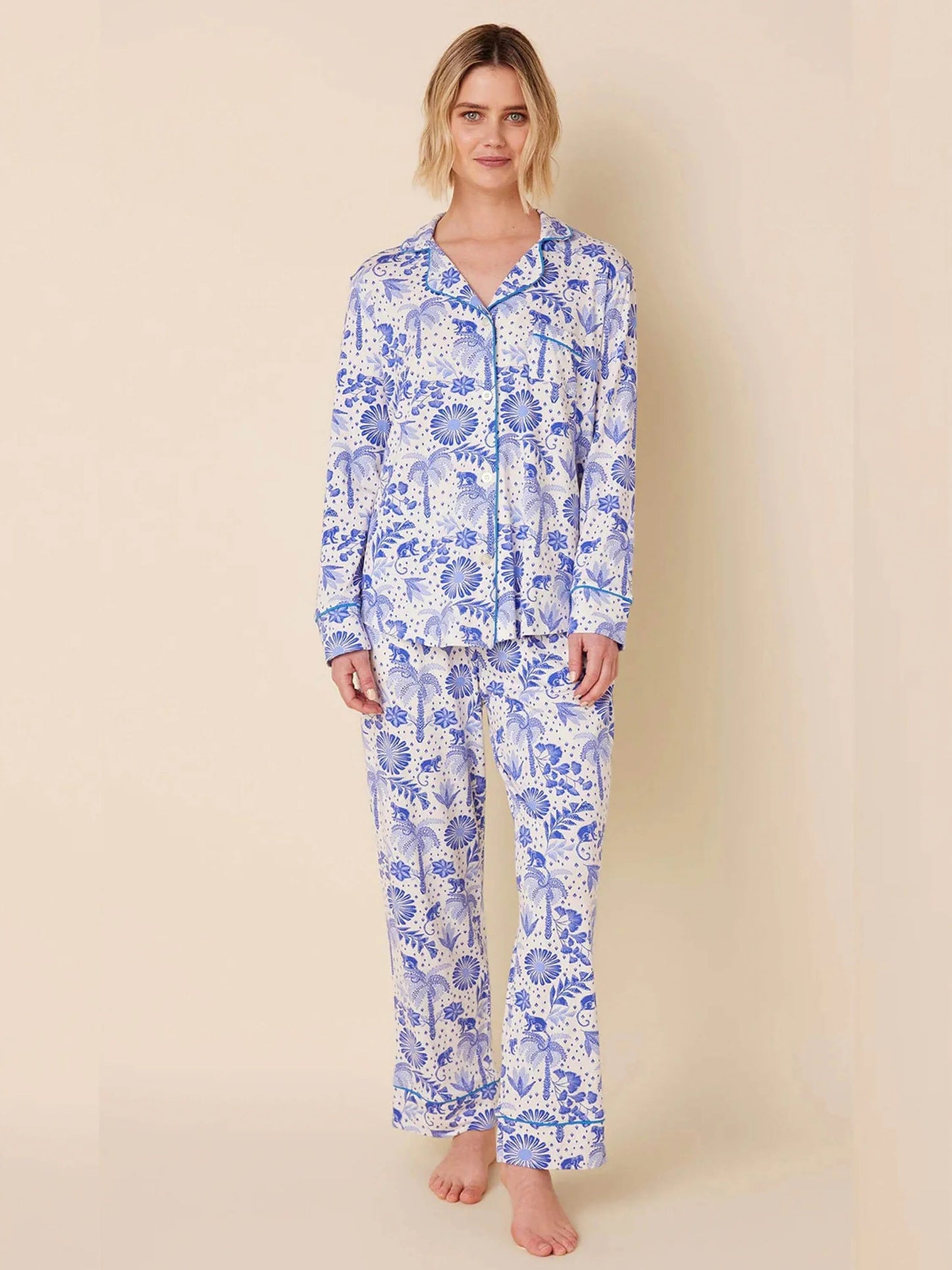Cat's Pajamas Knit Long Sleeve Pajama Set