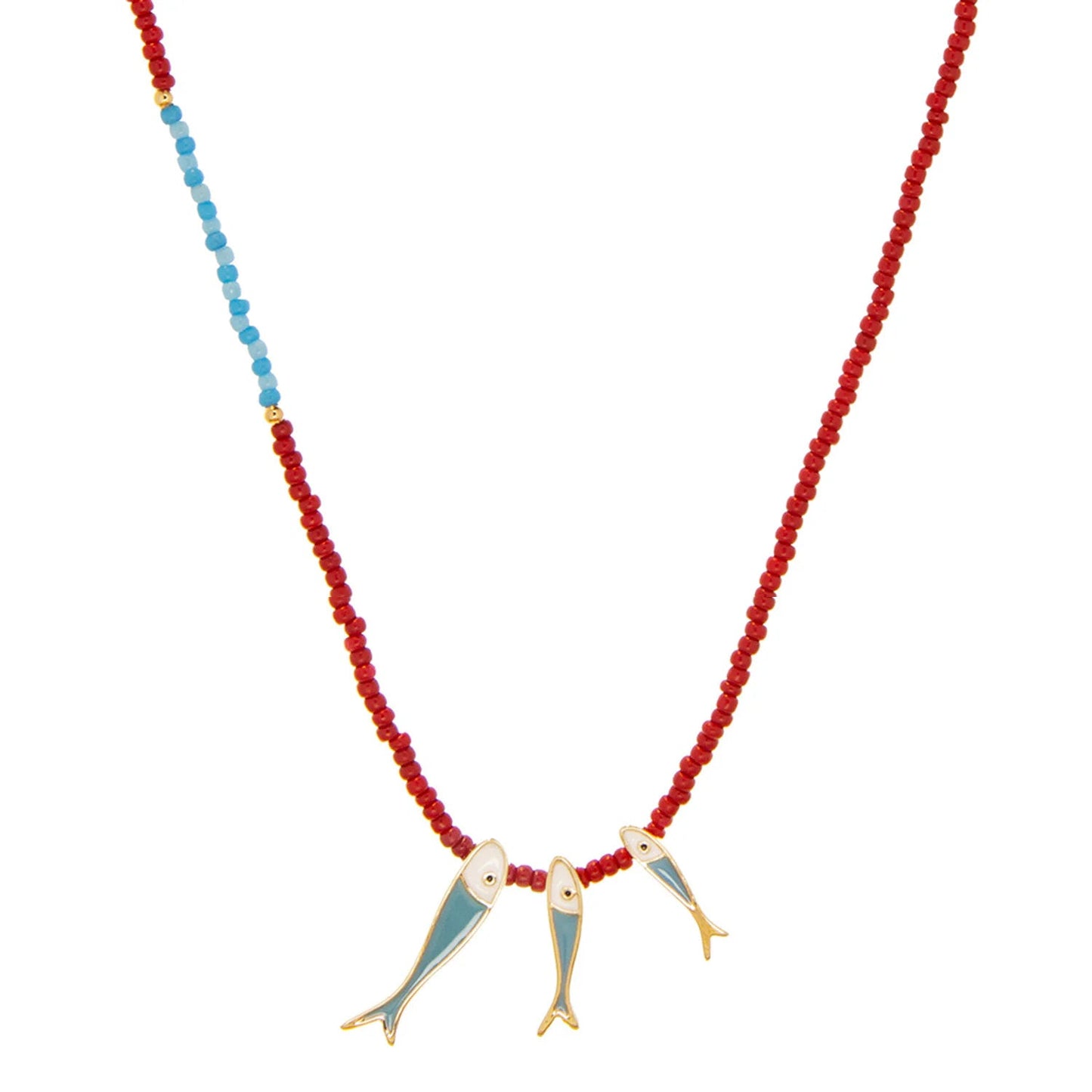 Marlyn Schiff Brookie 3 Fish Necklace