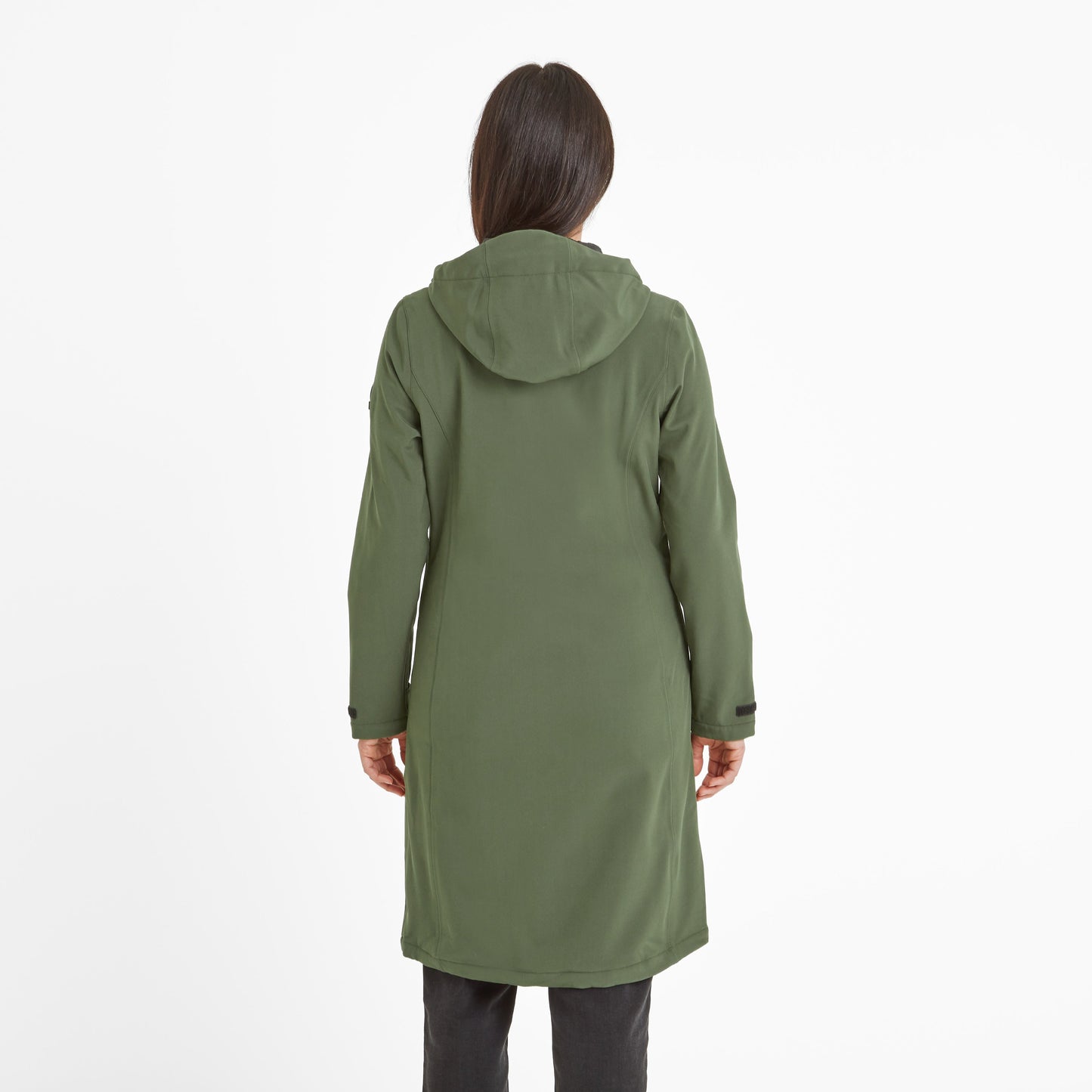 Enya Womens Longline Waterproof Softshell Jacket - Dark Green