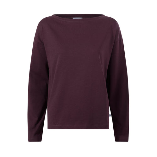 Ivy Womens Supersoft Cotton Boat Neck T-Shirt - Huckleberry