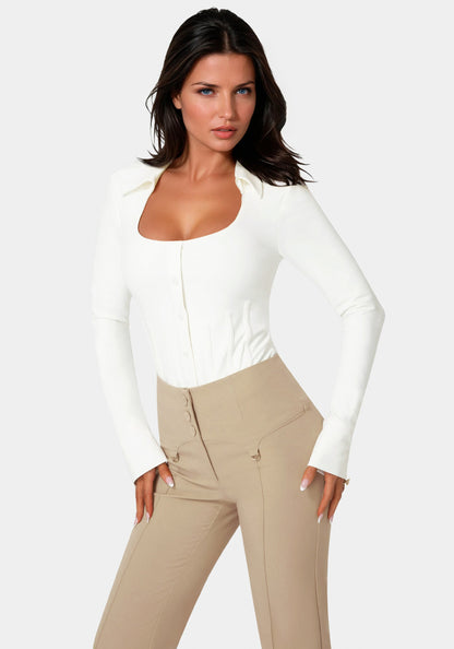 Corset Shirt Bodysuit