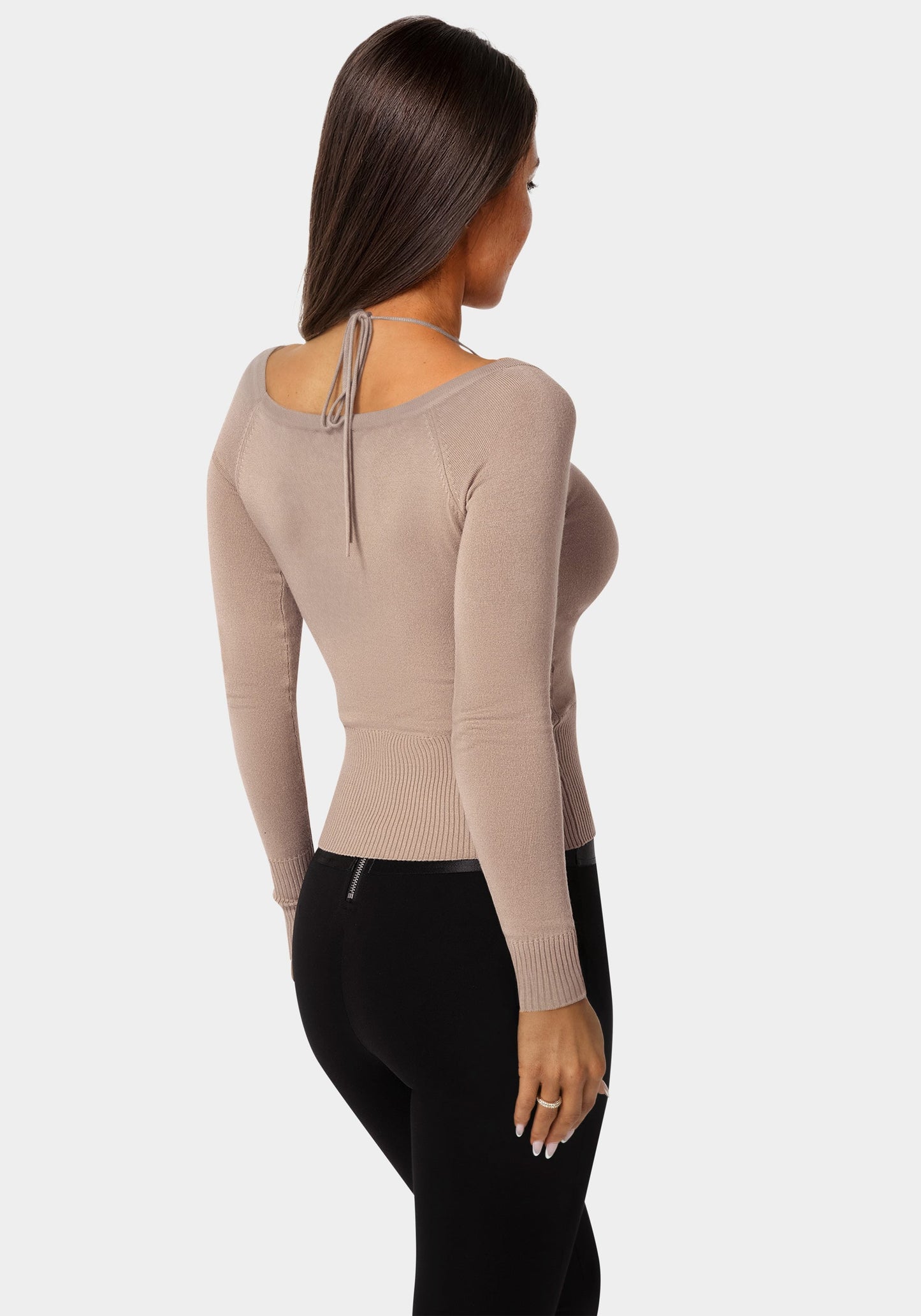 Light Weight Halter Neck Tie Cardigan