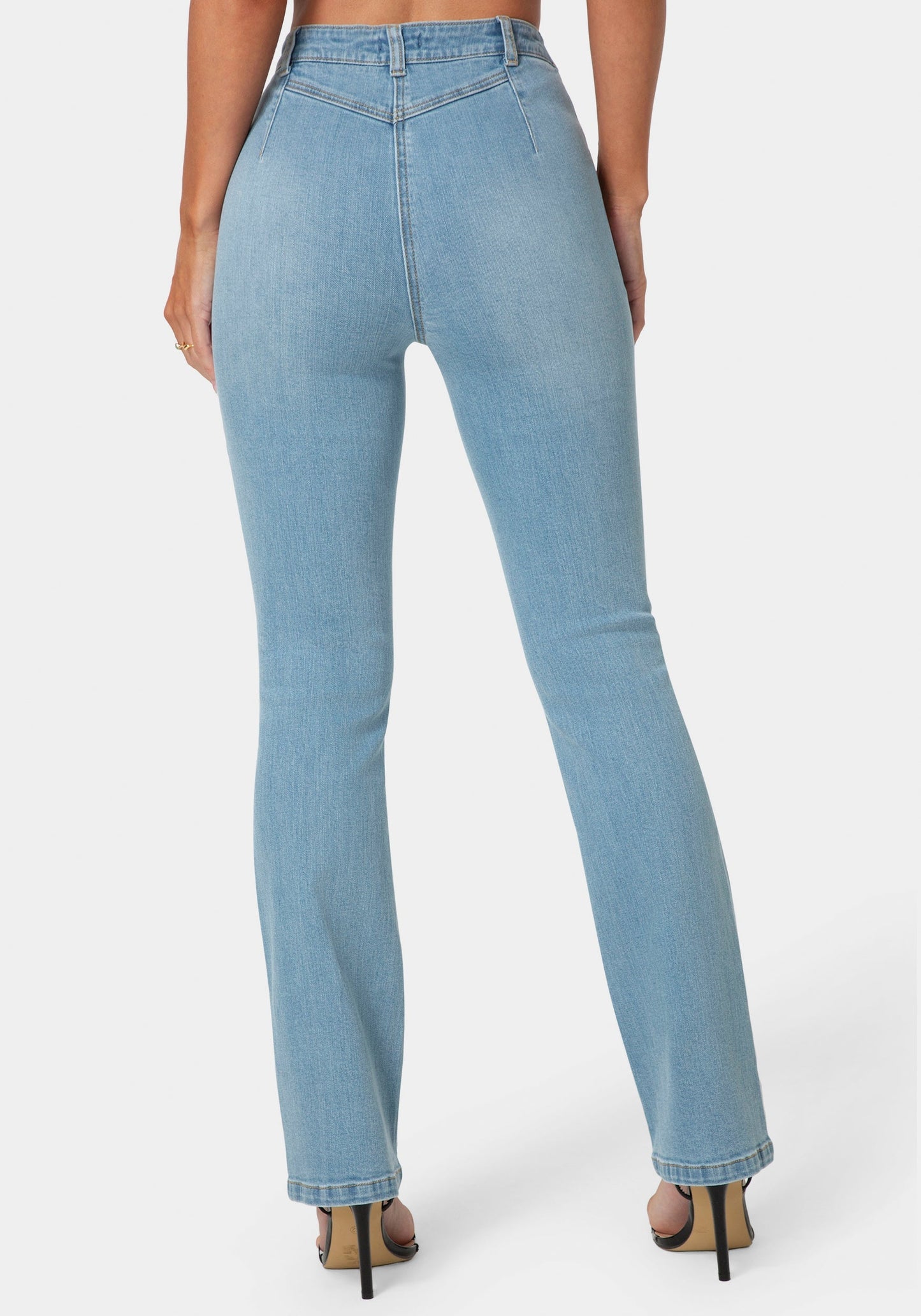 Natural Waist Straight Leg Jeans