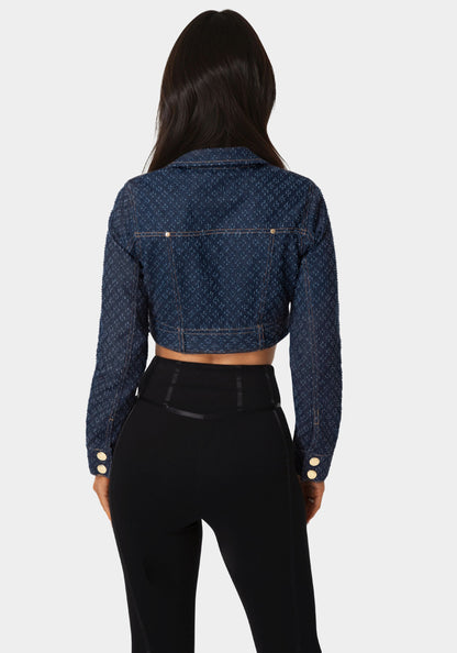 Textured Denim Jacket