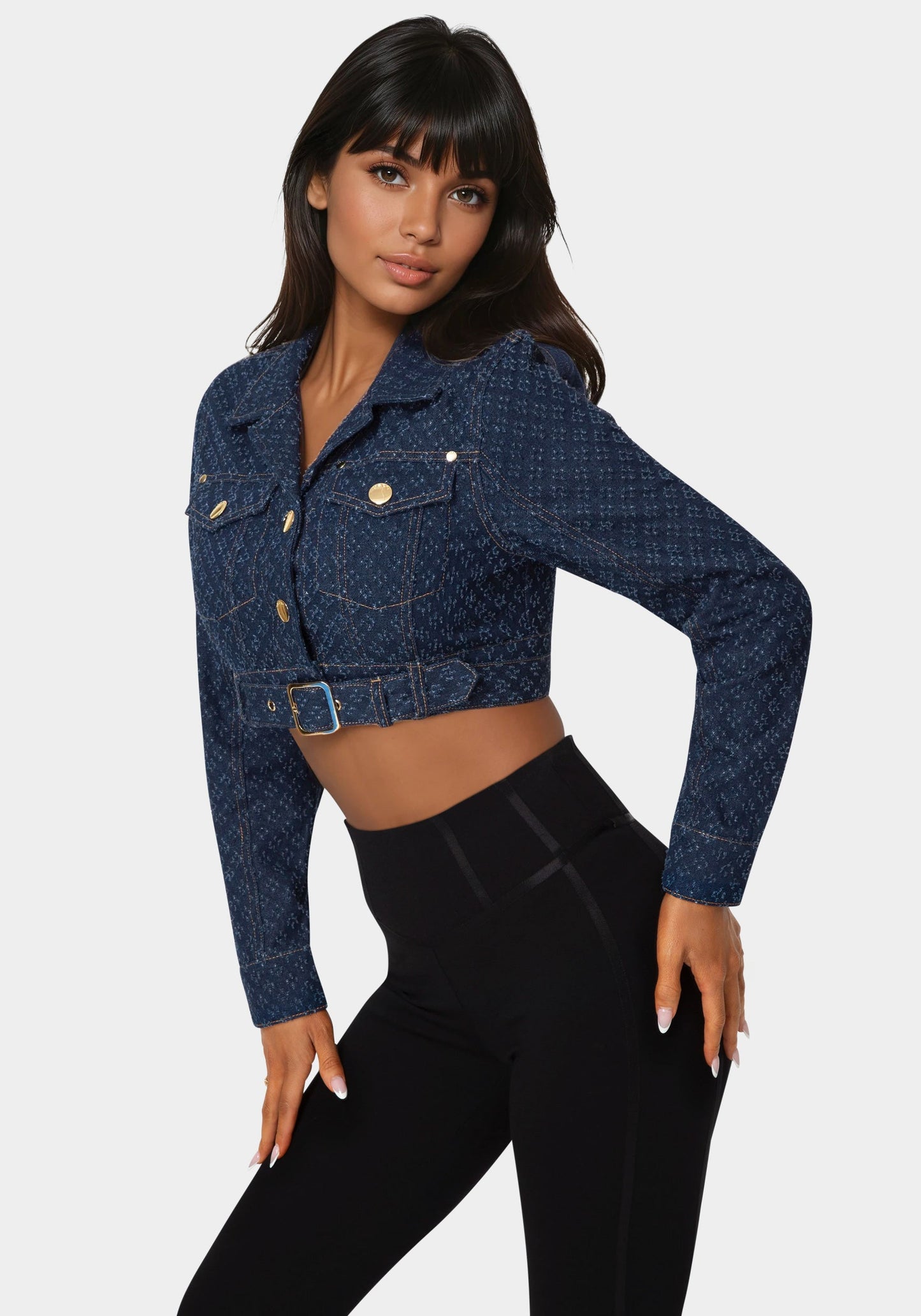 Textured Denim Jacket