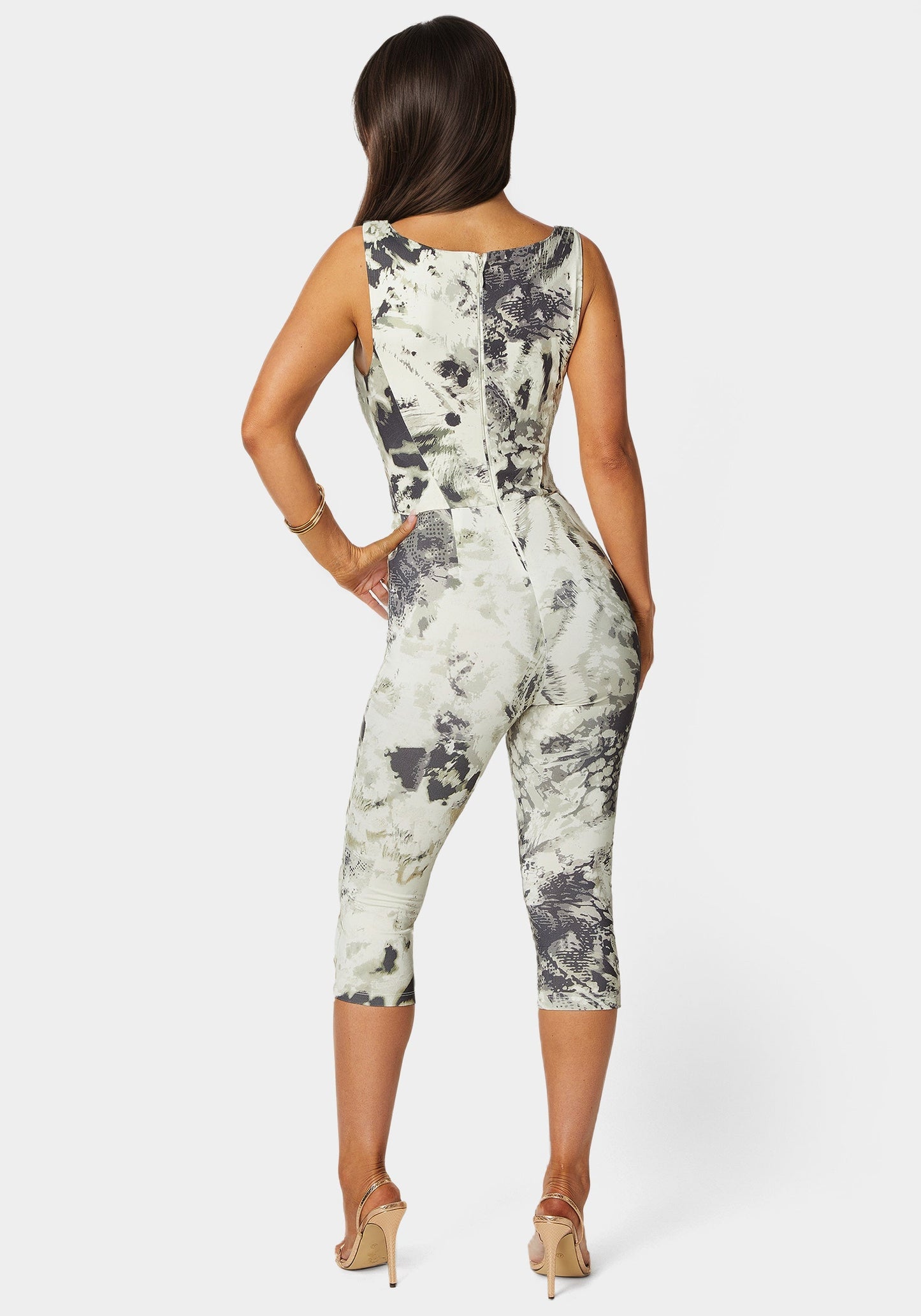 Open Neck Capri Catsuit