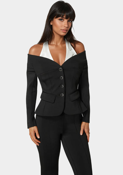 Tailored Off Shoulder Blazer