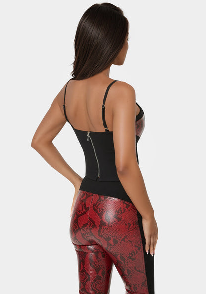 Fitted Snake Skin Top