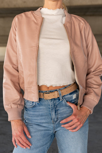 Greer Contrast Stitched Rectangle Buckle Belt Beige