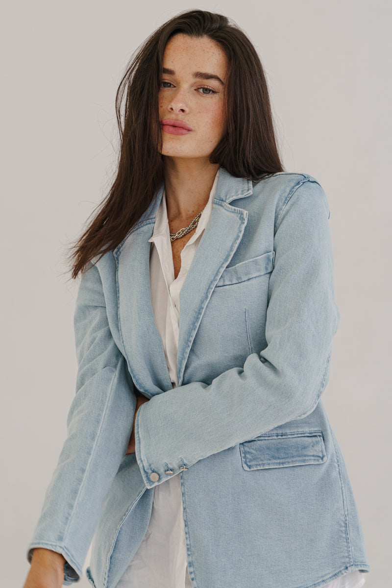Saskia Long Sleeve Button Down Top White
