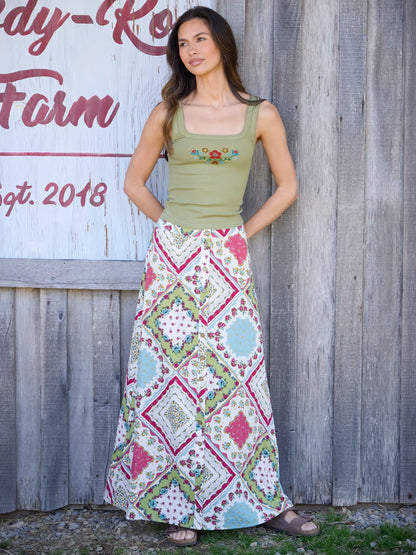 Elaina Maxi Skirt - Handkerchief Mix