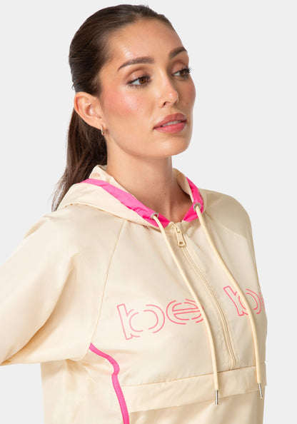 Bebe Half Zip Packable Woven Jacket
