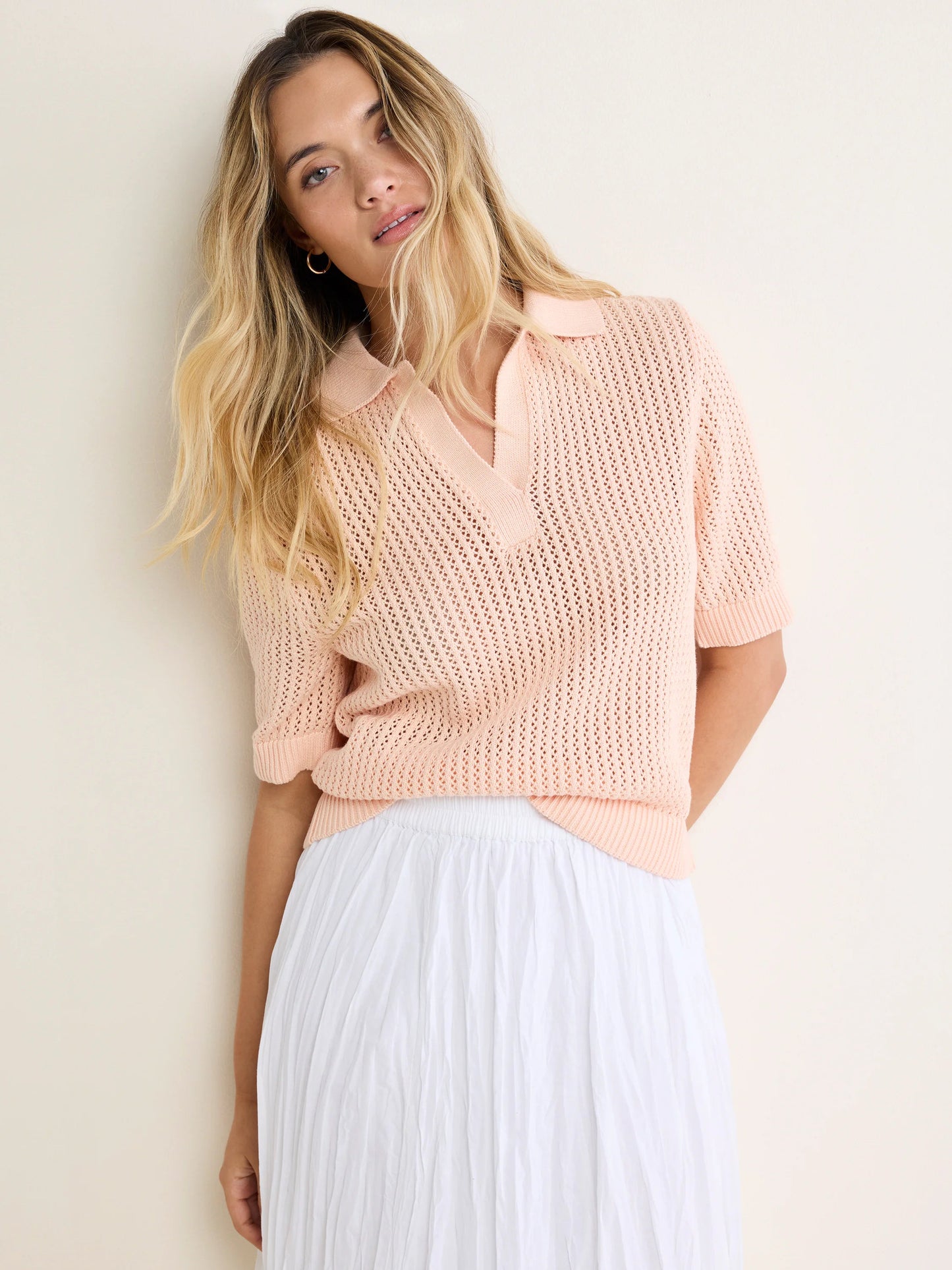 nz by NIC+ZOE Mesh Polo Sweater