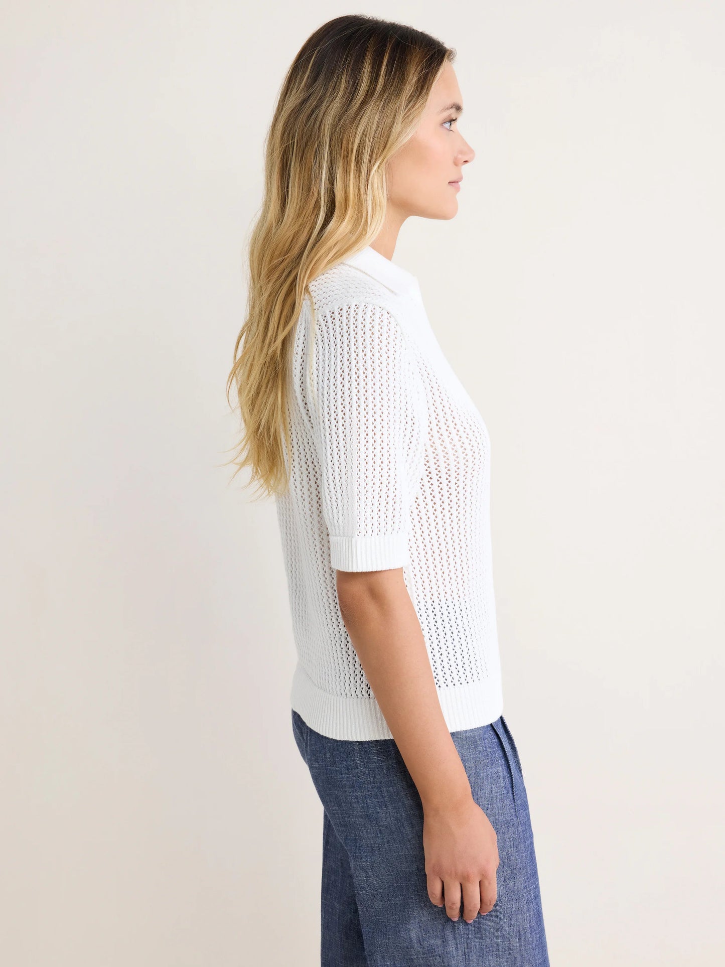 nz by NIC+ZOE Mesh Polo Sweater
