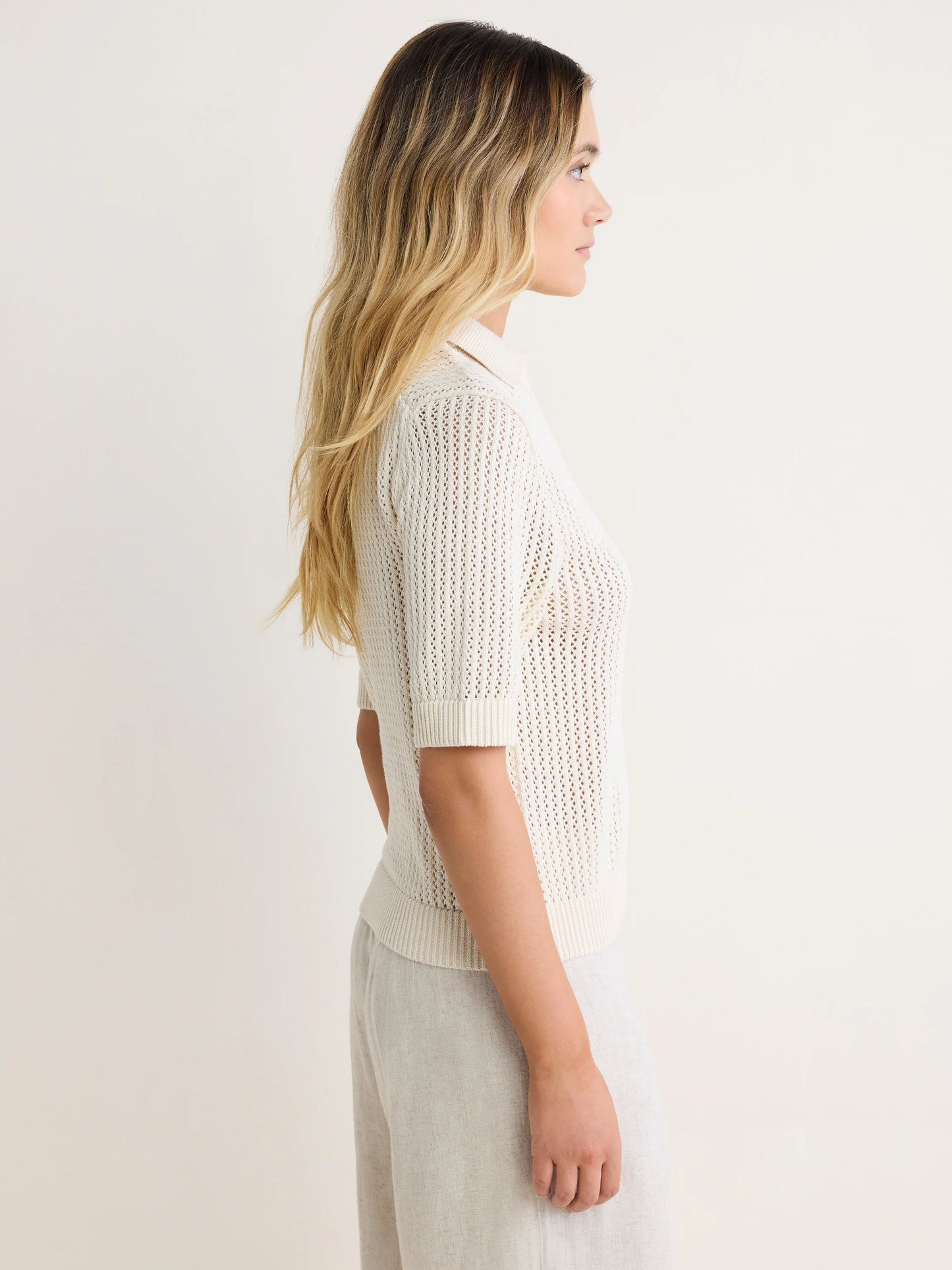 nz by NIC+ZOE Mesh Polo Sweater