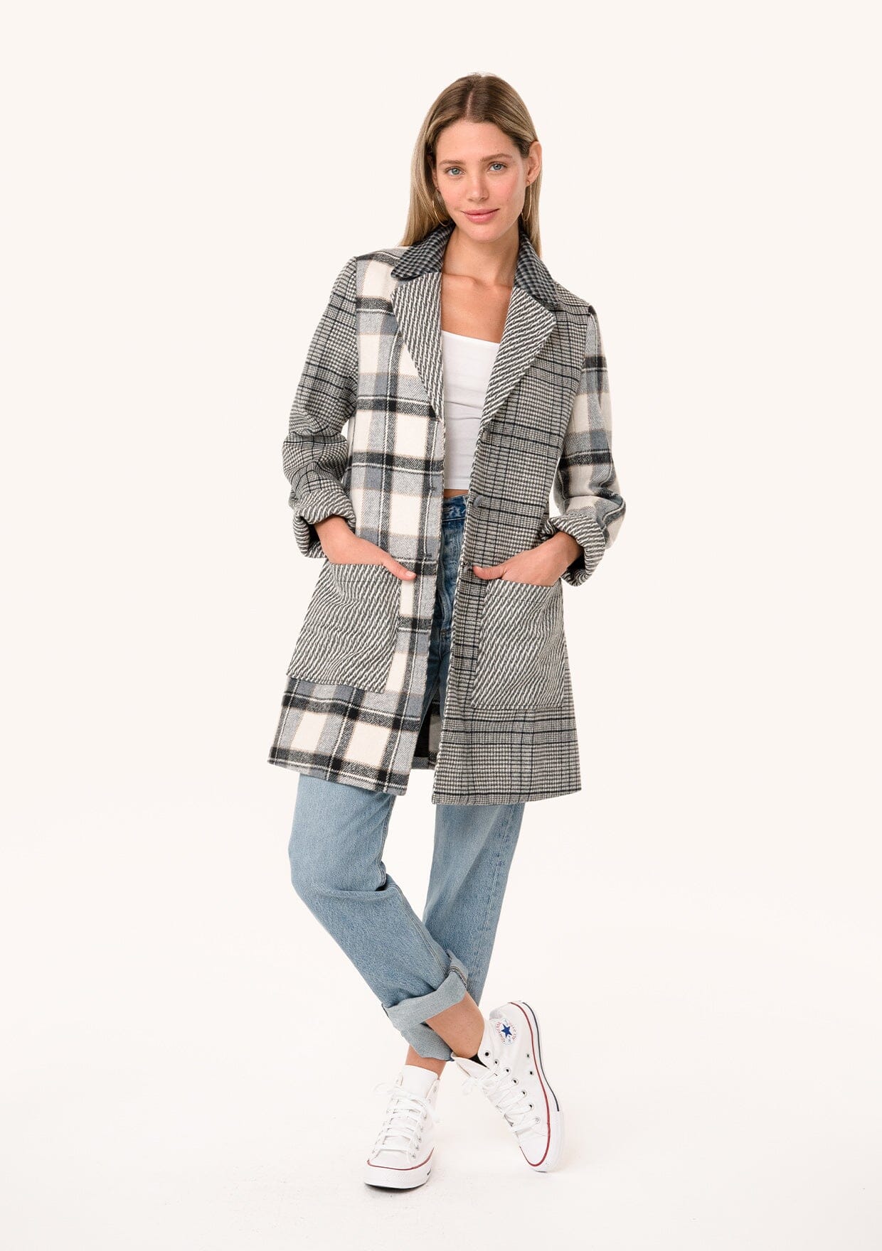 Darby Patchwork Plaid Coat