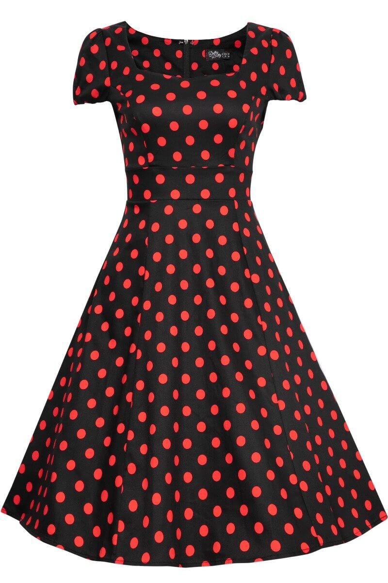 Claudia Black & Red Polka Dot Dress