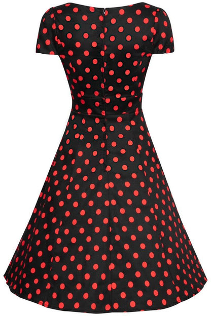 Claudia Black & Red Polka Dot Dress
