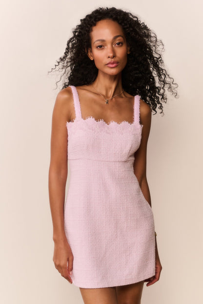 Willamina Lace Tweed Mini Dress