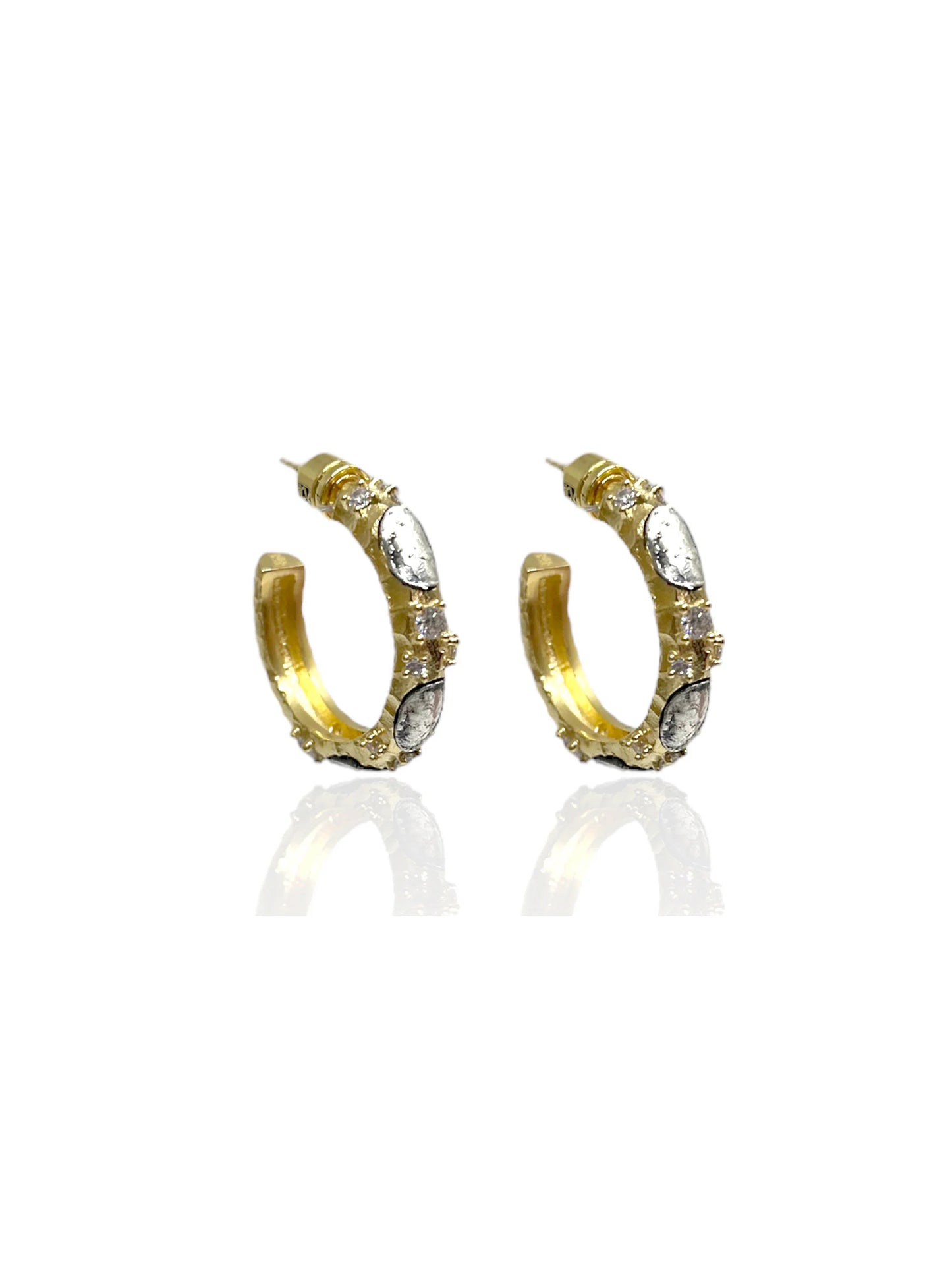 Tat2 Designs 1" Gold Alma Hoop Earrings