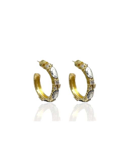 Tat2 Designs 1" Gold Alma Hoop Earrings