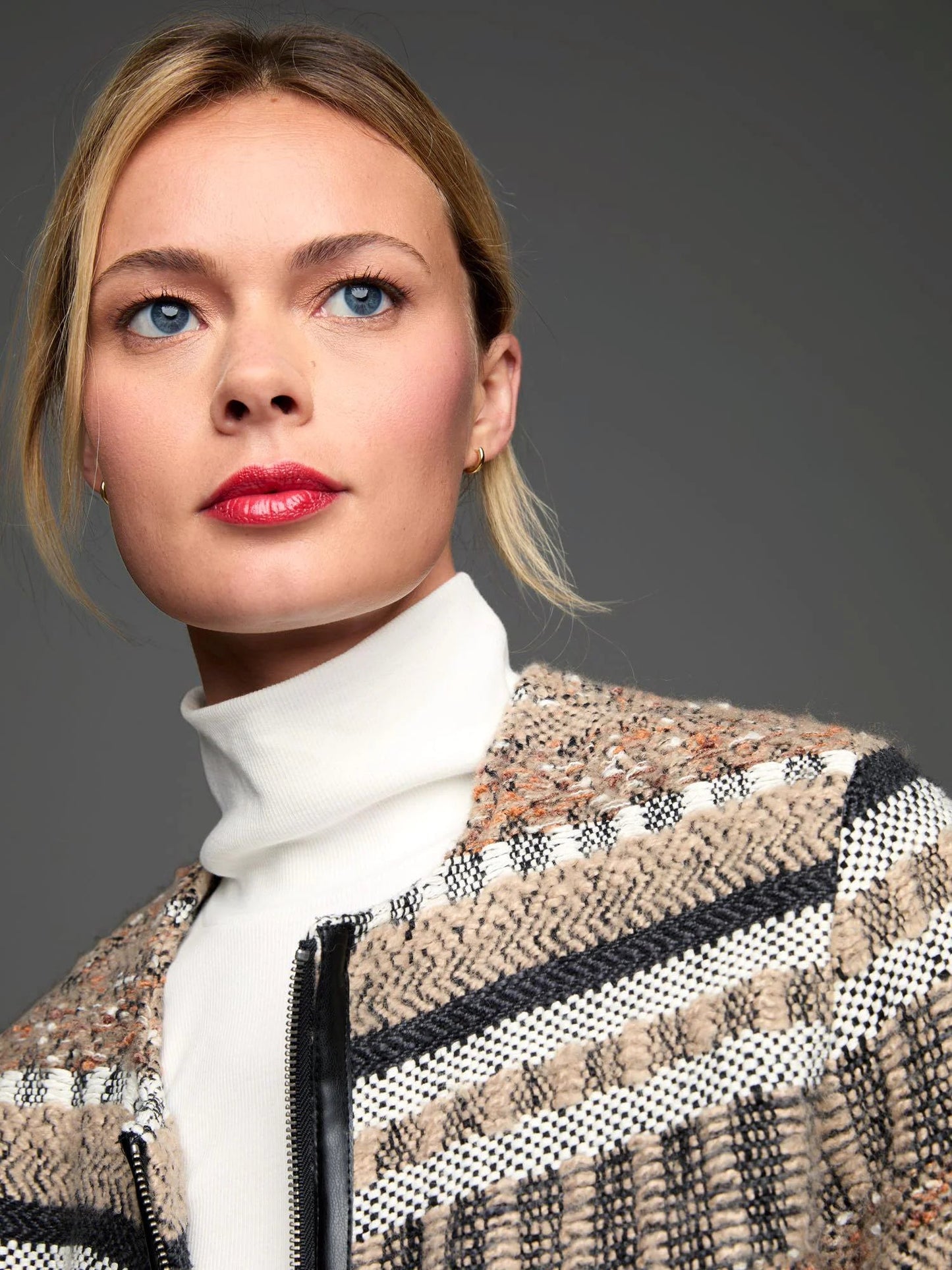 Gold Label Knit Weaving Trimmed Jacket