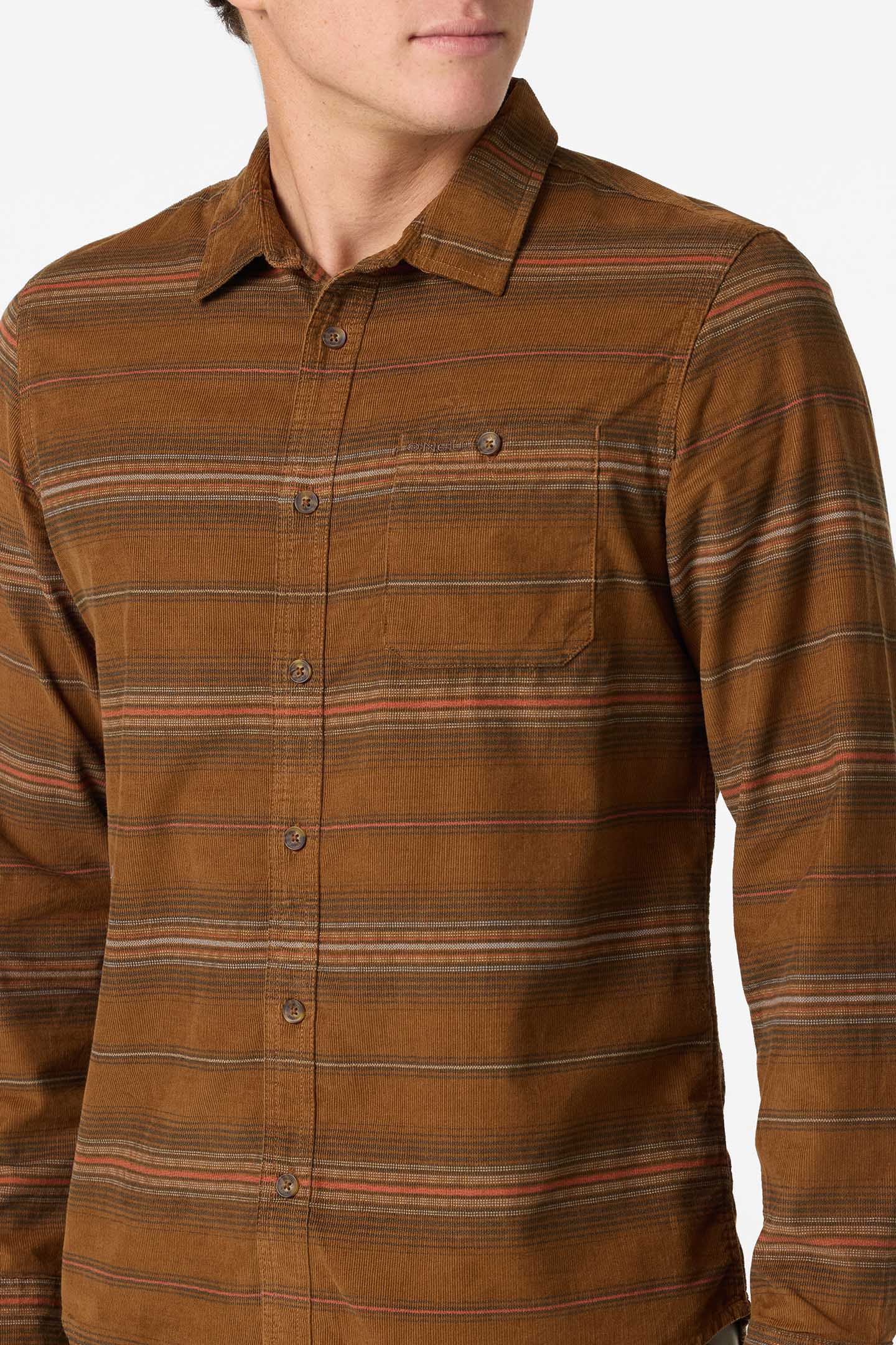 Caruso Stripe Cord Standard Fit Long Sleeve Shirt