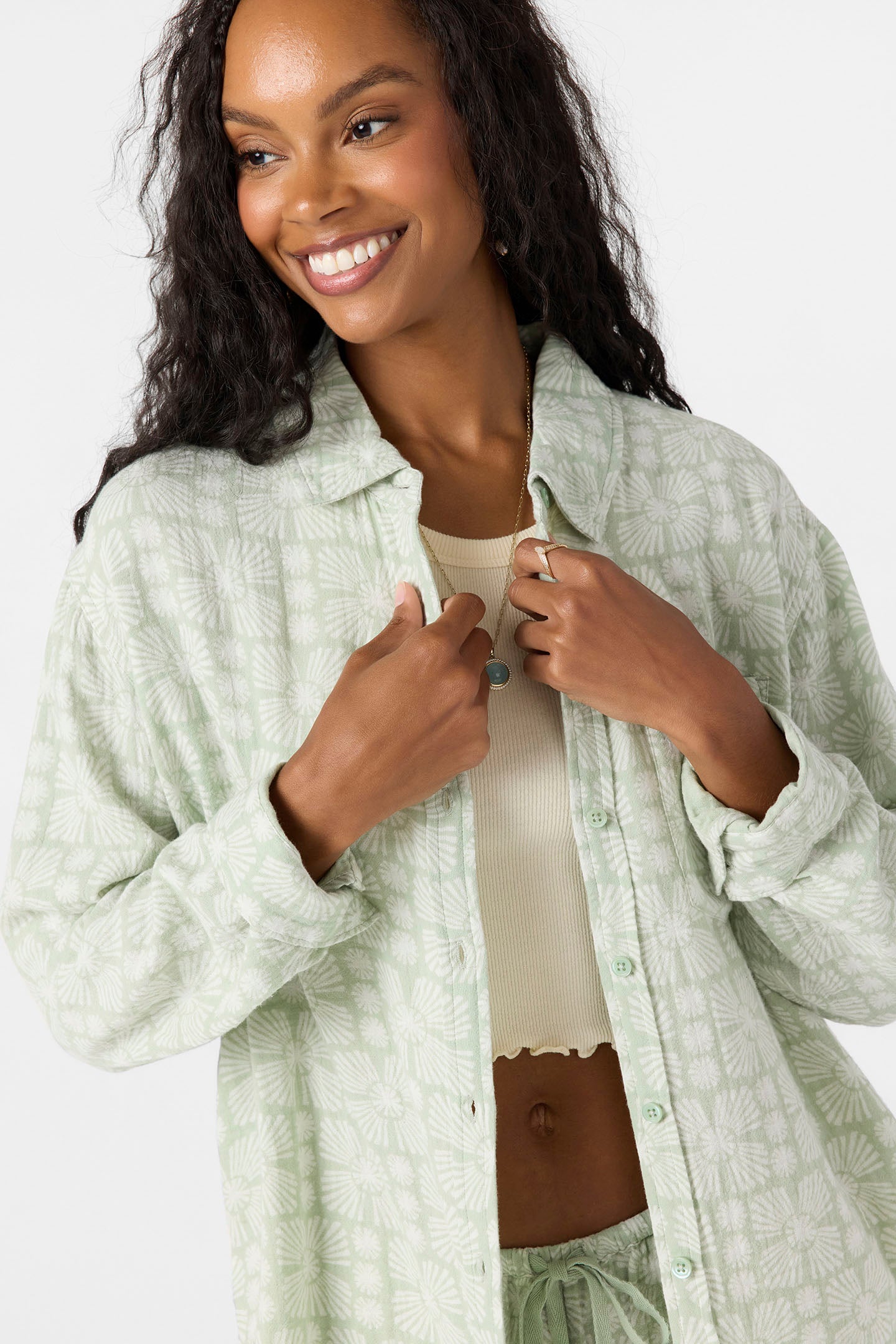 Leni Relaxed Geo Long Sleeve Top
