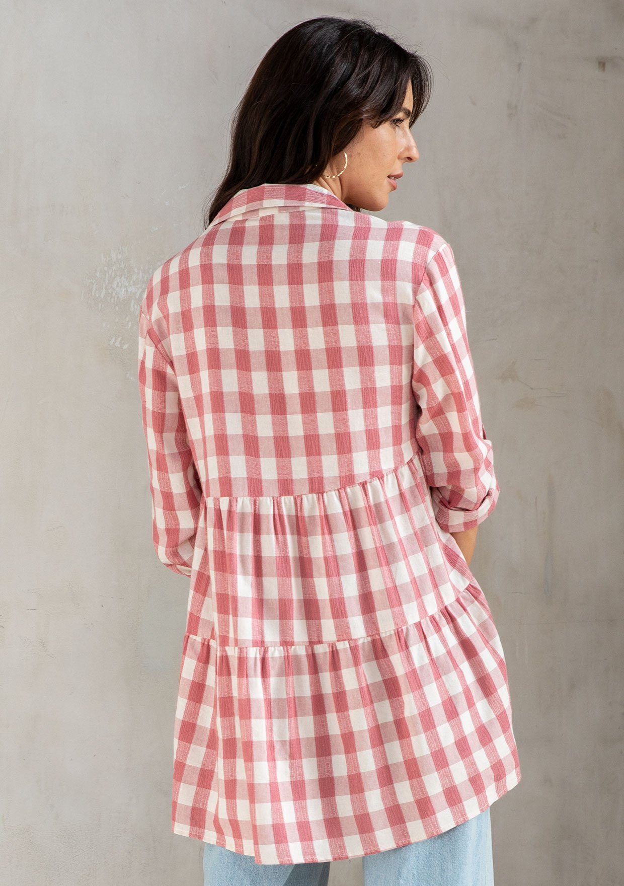 Jules Gingham Tiered Tunic