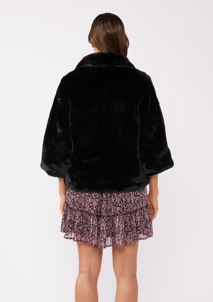 Night Owl Faux Fur Coat