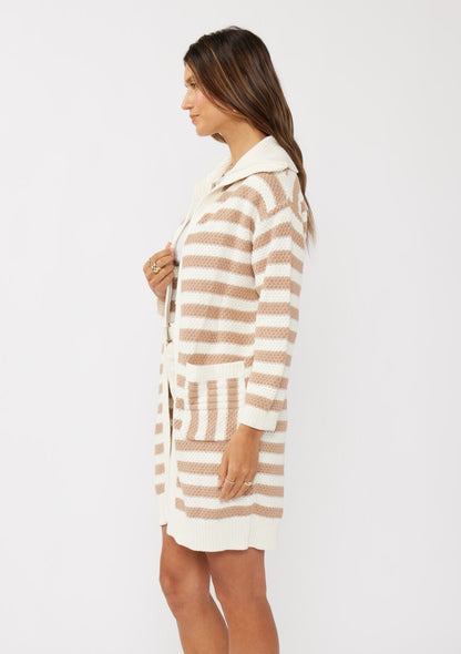 Coastal Striped Cardigan