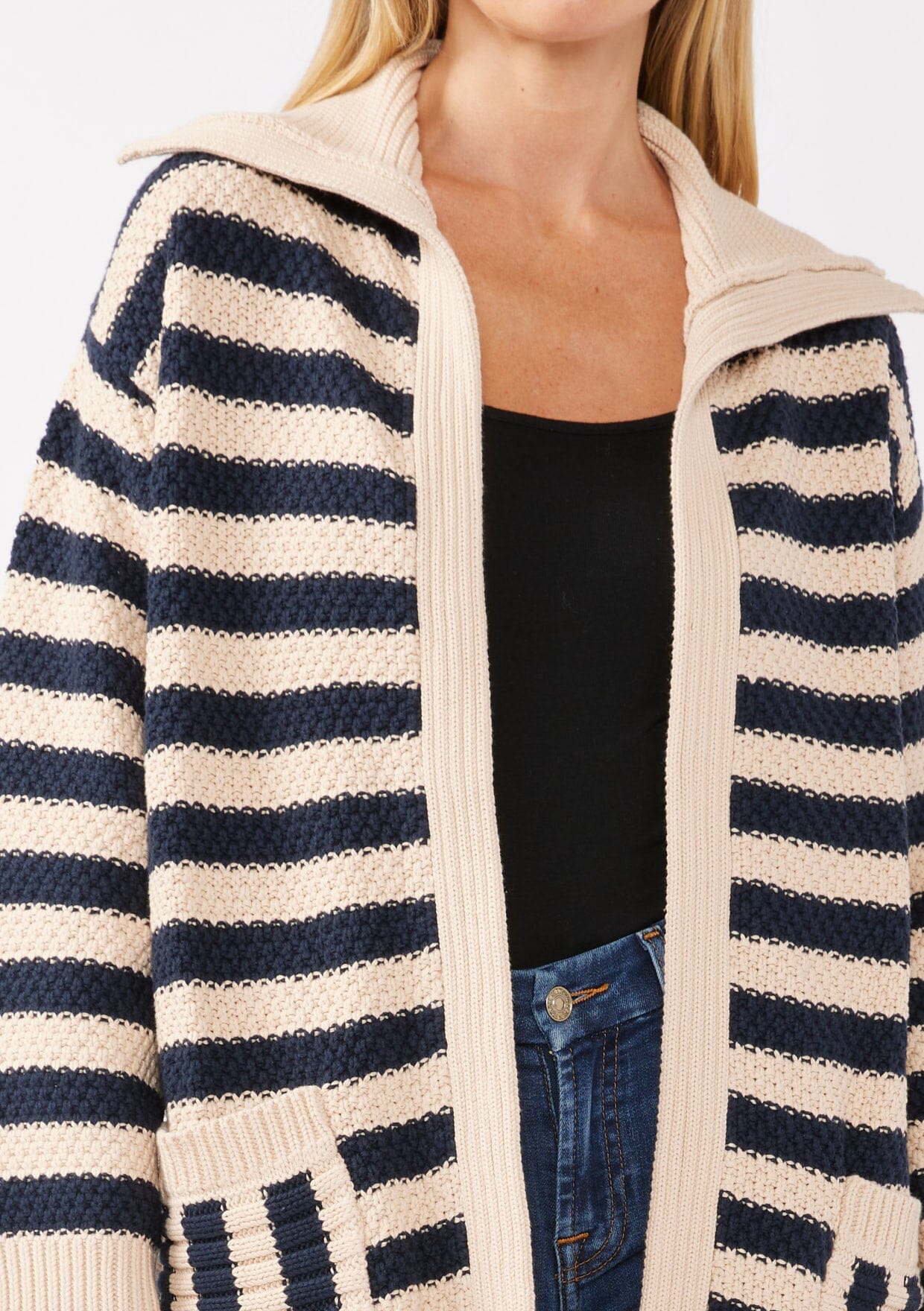 Coastal Striped Cardigan