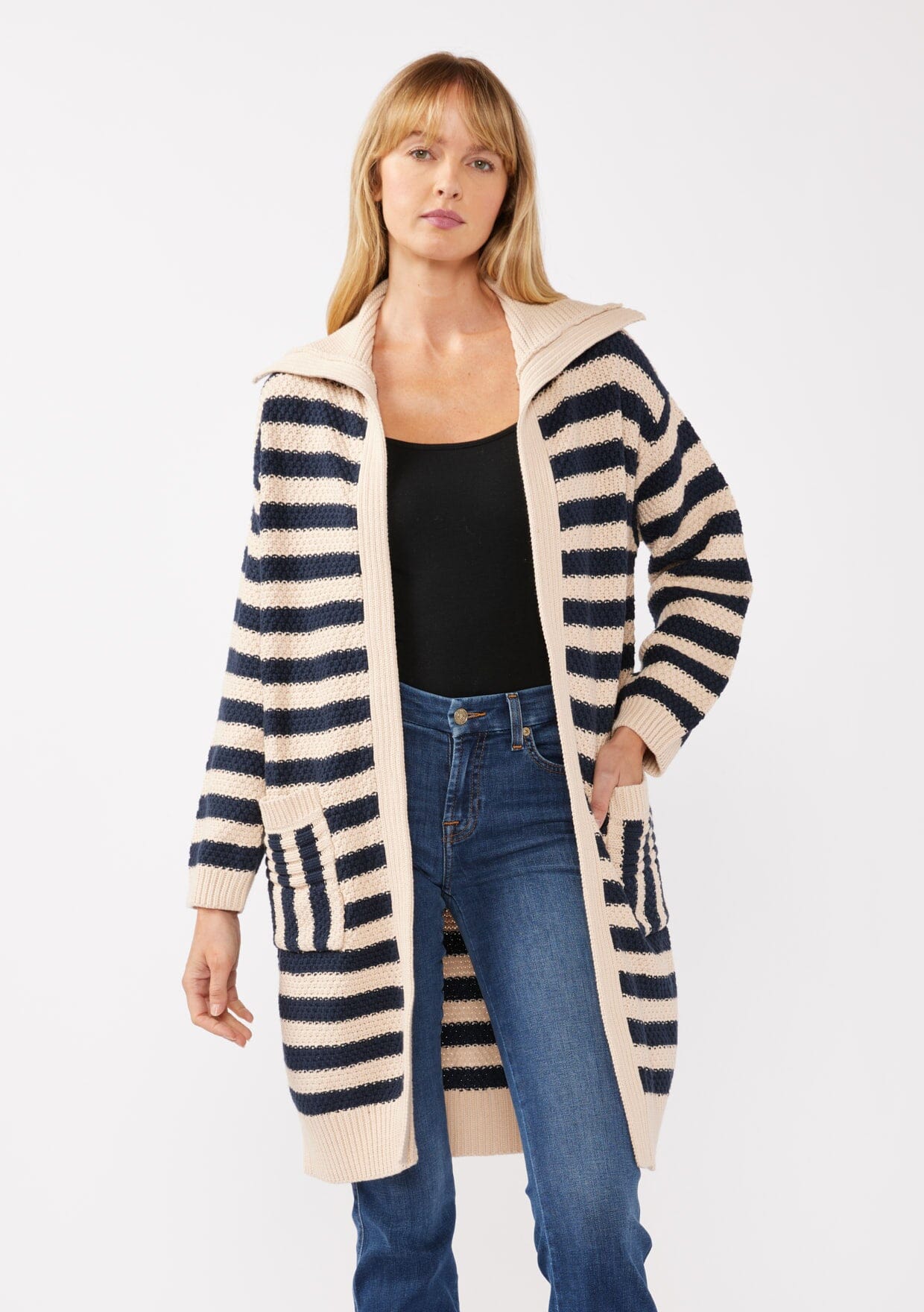 Coastal Striped Cardigan