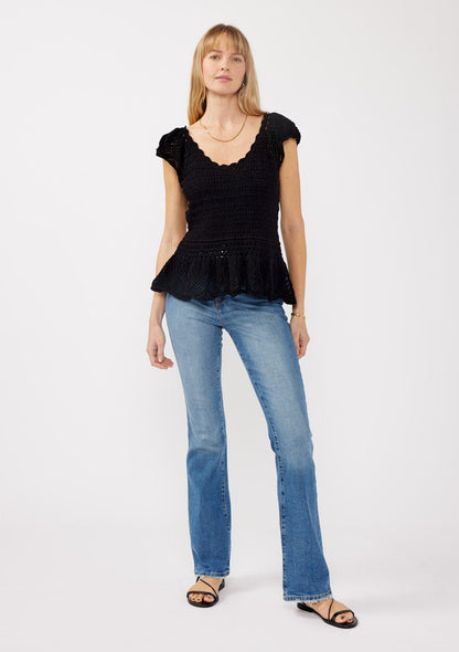 Nora Peplum Knit Top