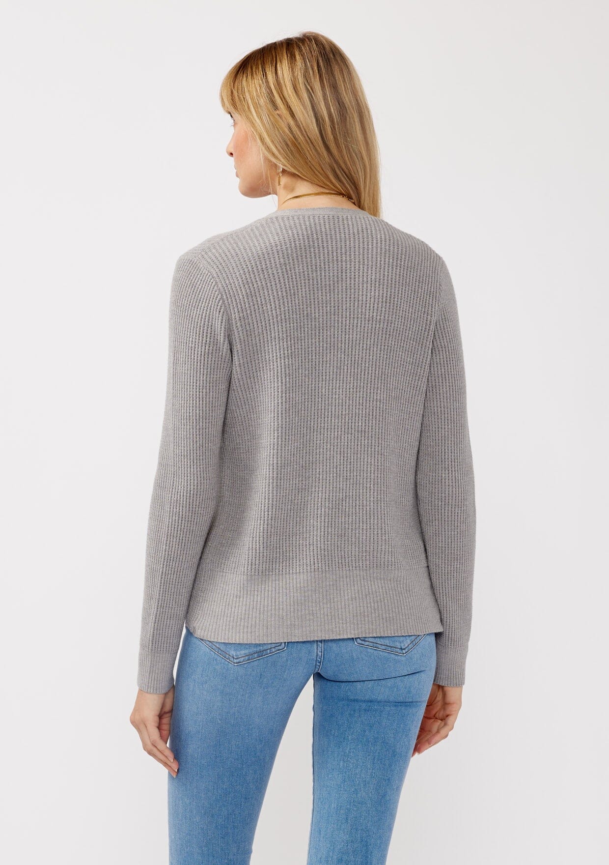 Casey Waffle Knit Wrap Sweater