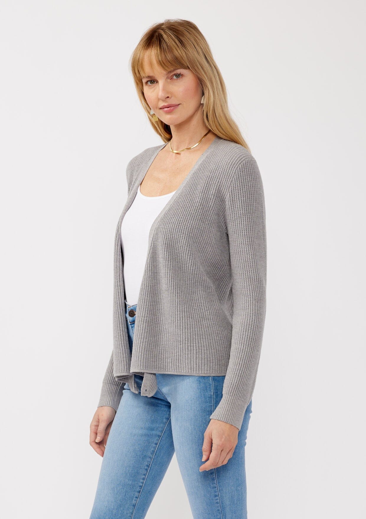 Casey Waffle Knit Wrap Sweater
