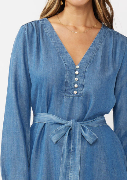 Poet Henley Midi Dress