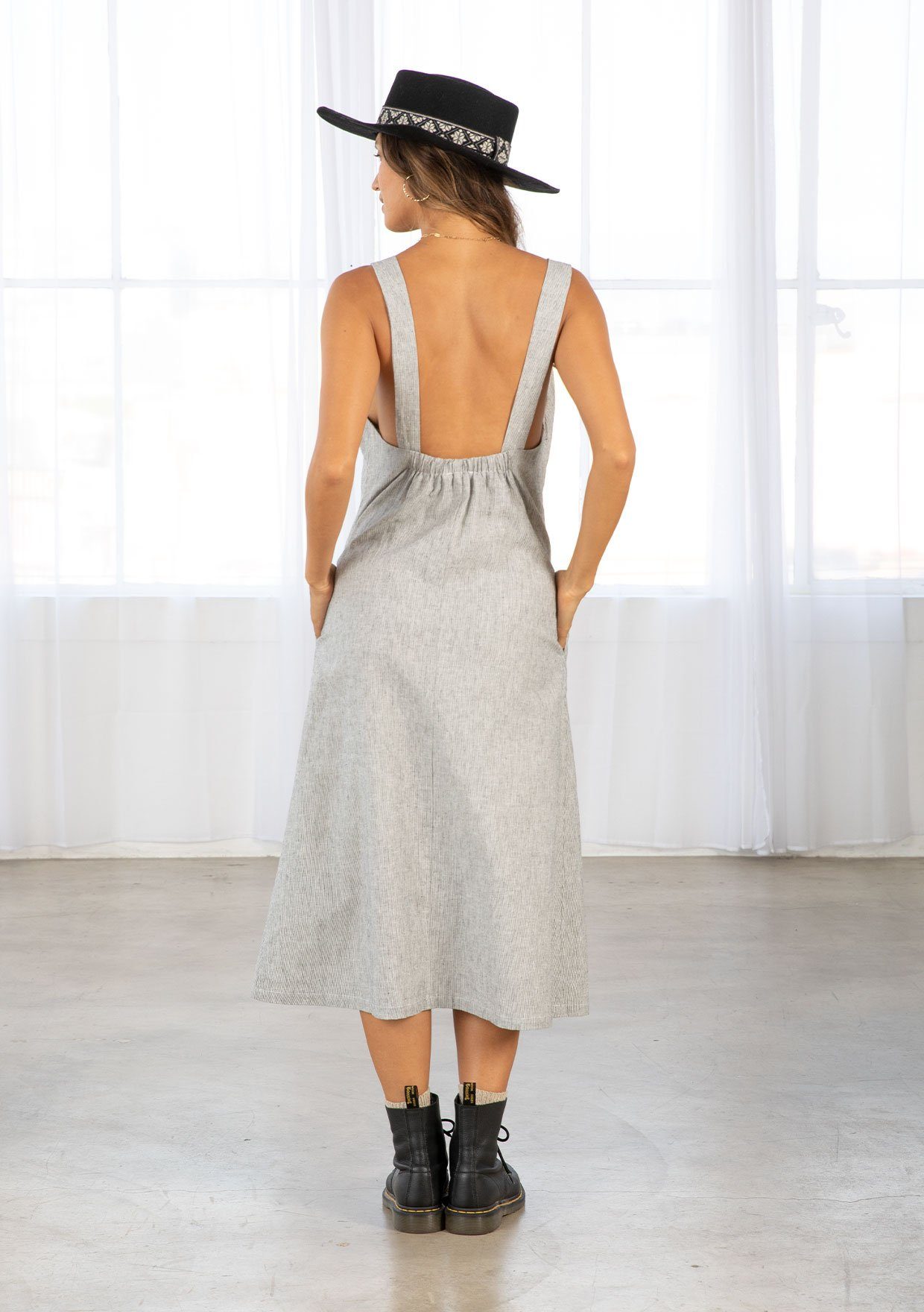 Scout Linen Stripe Midi Dress