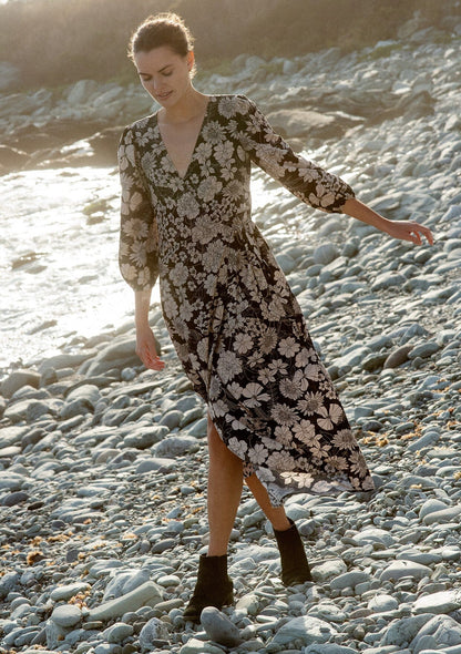 Mother Earth Floral Wrap Dress