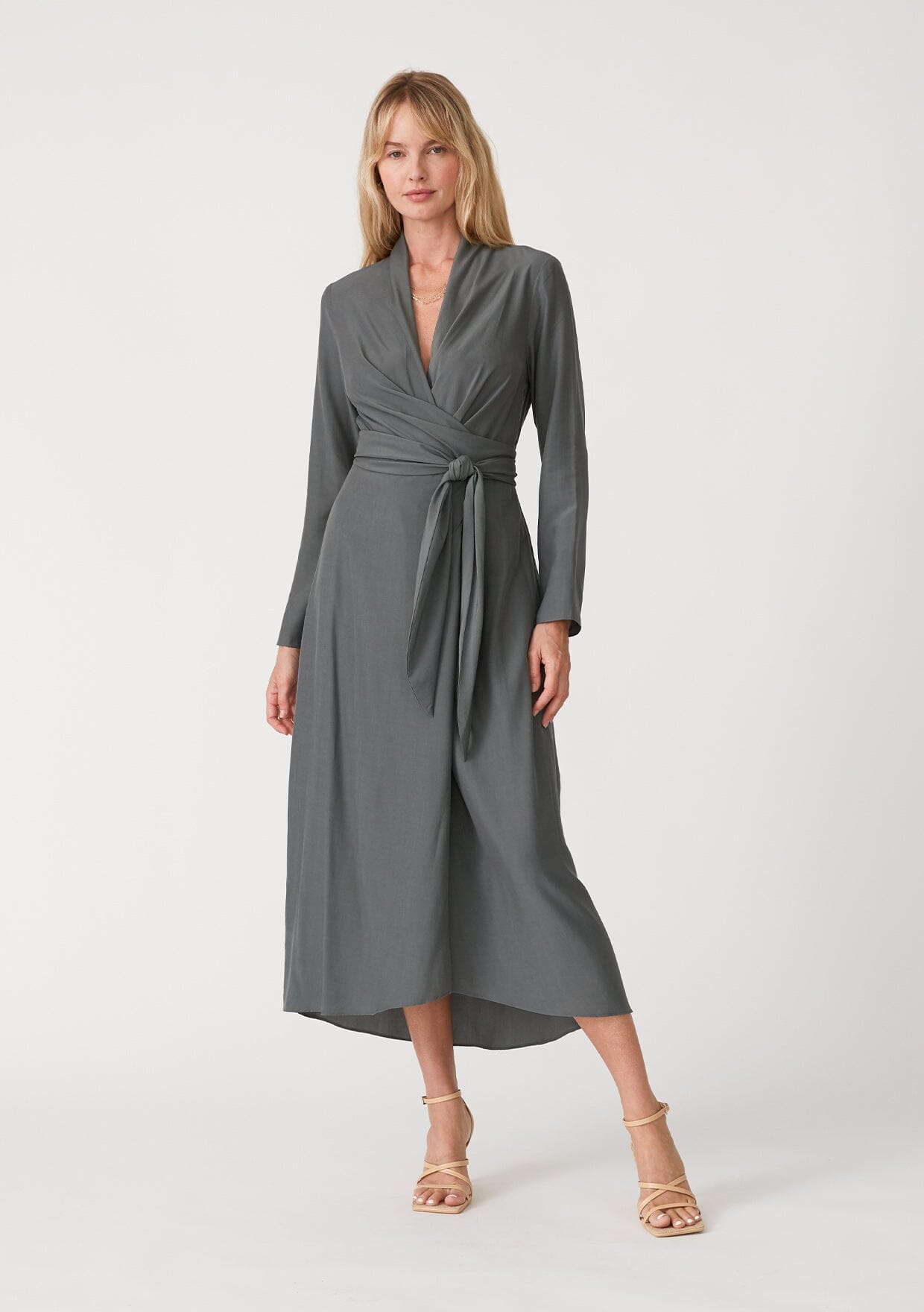 Anais Midi Wrap Dress